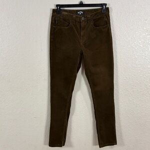 BILLABONG Outsider Slim,Brown Corduroy Pants,Size 30